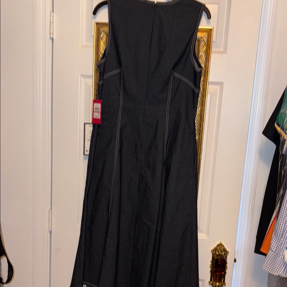 Vince Camuto Navy Midi Dress - Picture 4 of 7